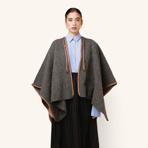 Ruana Boyacense Grafito Camel Nobsa