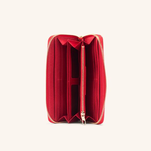 Wallet Marcia Coral Rojo Granate