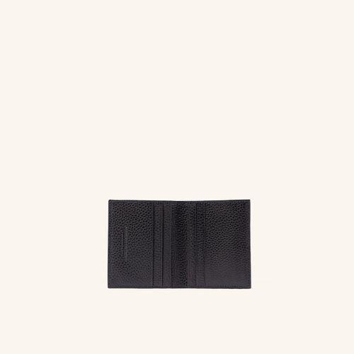 Card Holder Plain With Bill Compartment Negro Sombra