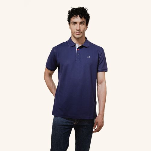T Shirt Polo Emblema Azul Tierra Arriba