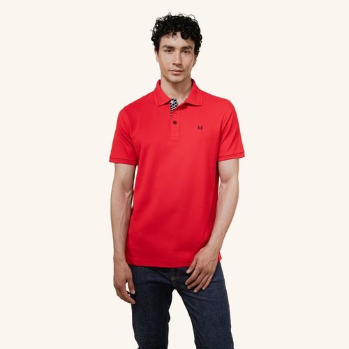T Shirt Polo Emblema Rojo Tierra Arriba