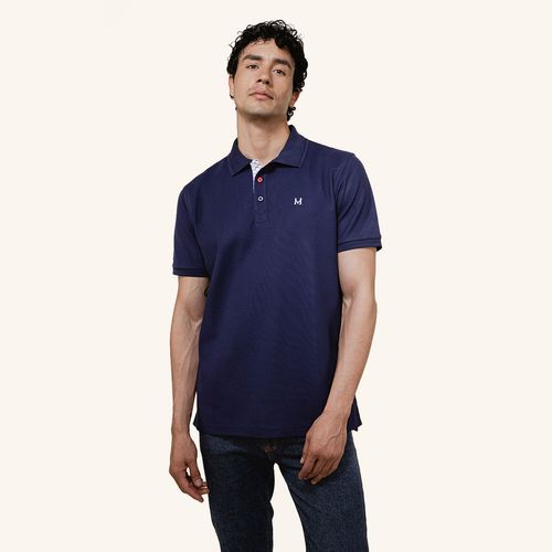 T Shirt Polo Emblema Azul Tierra Arriba