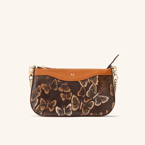 Crossbody Bag Pouch Bluma Lt Capuchino Mariposas