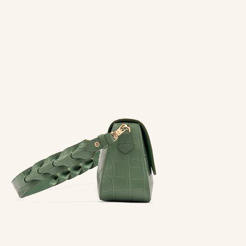 Crossbody Bag Big Alma Braided Menta Solon Hernández